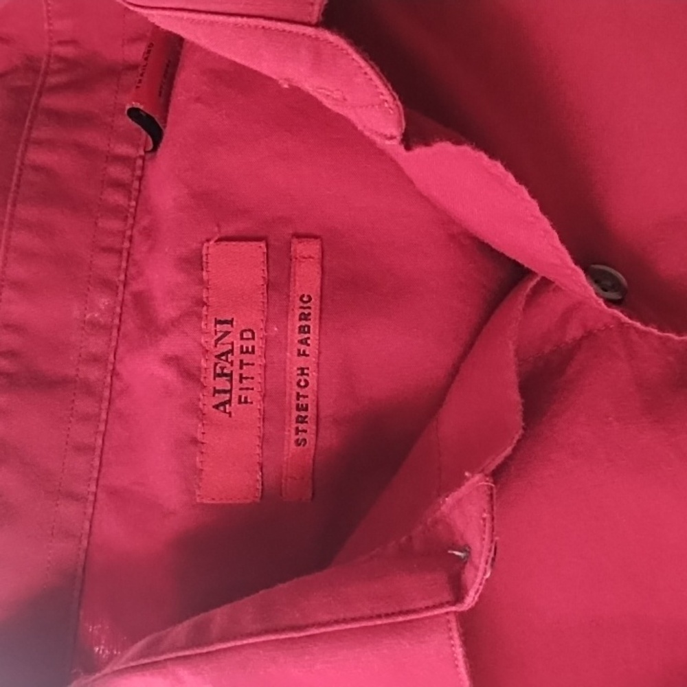 Alfani L Fitted Red Shirt 16.5-34/35